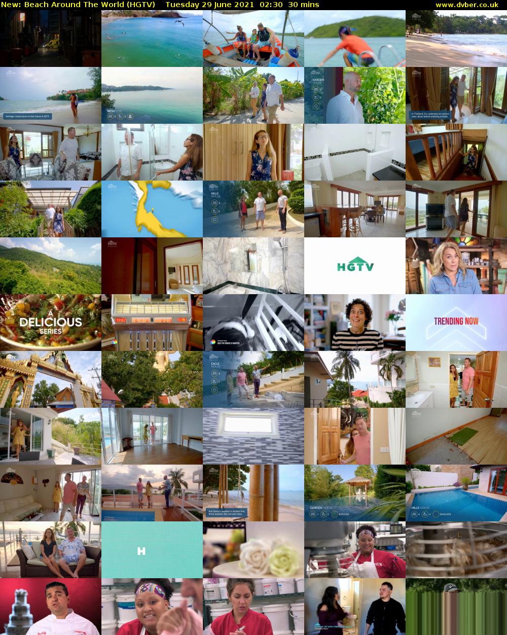 Beach Around The World (HGTV) Tuesday 29 June 2021 02:30 - 03:00