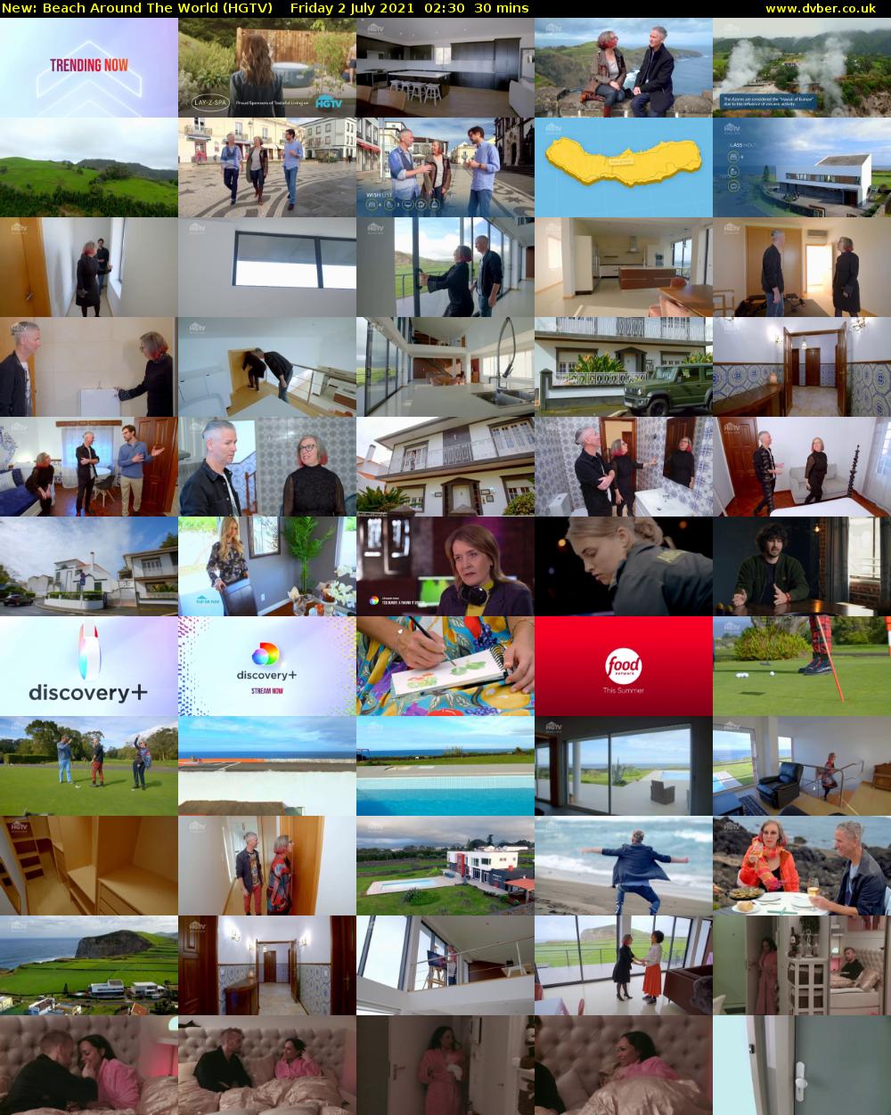 Beach Around The World (HGTV) Friday 2 July 2021 02:30 - 03:00