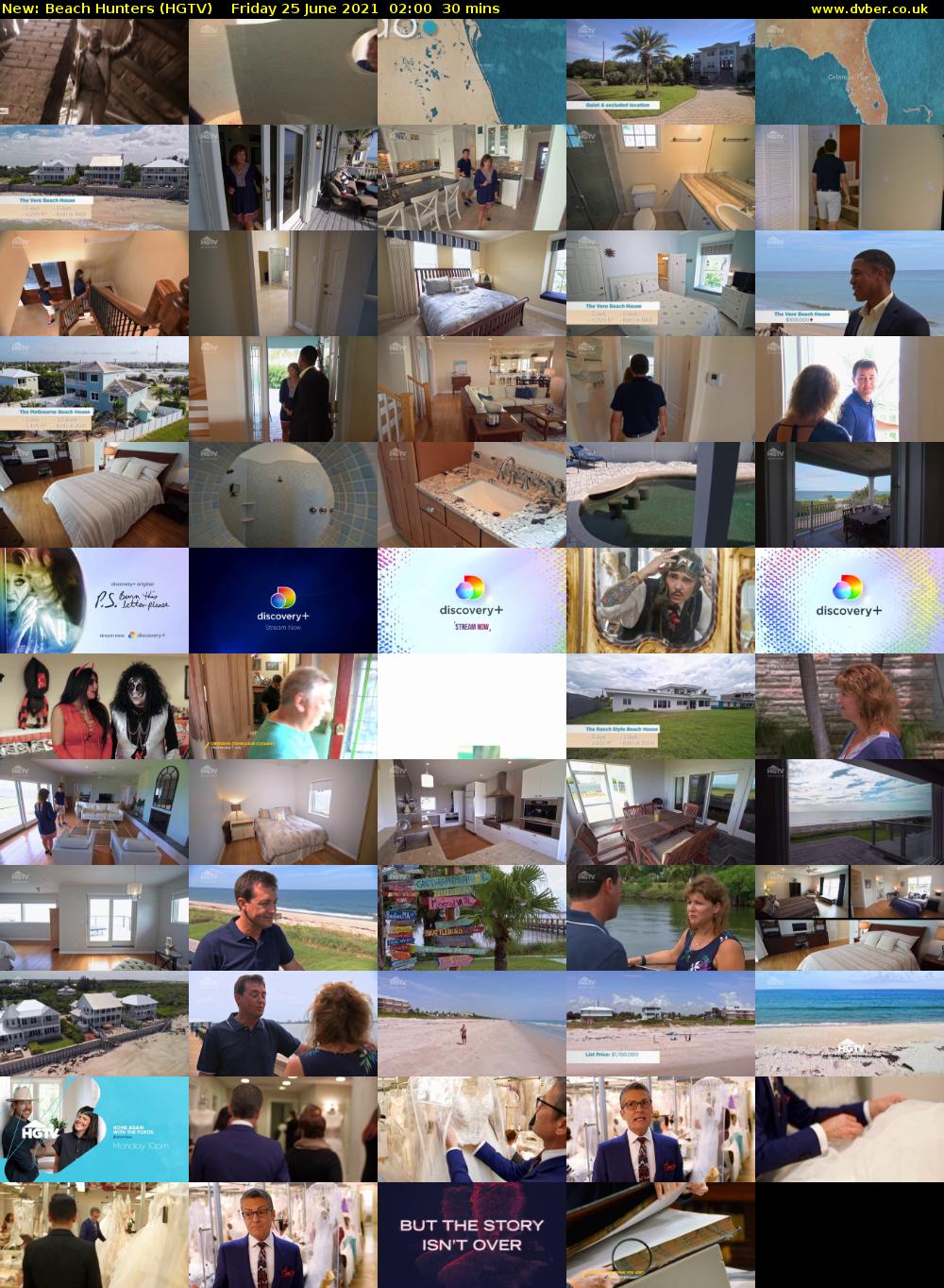 Beach Hunters (HGTV) Friday 25 June 2021 02:00 - 02:30