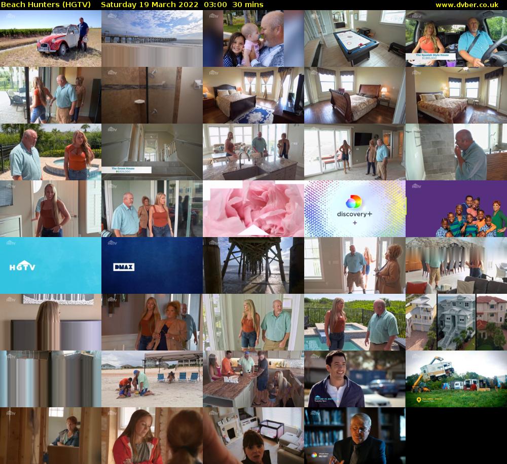 Beach Hunters (HGTV) Saturday 19 March 2022 03:00 - 03:30