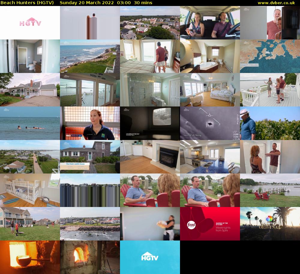Beach Hunters (HGTV) Sunday 20 March 2022 03:00 - 03:30