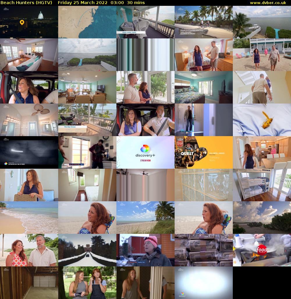 Beach Hunters (HGTV) Friday 25 March 2022 03:00 - 03:30