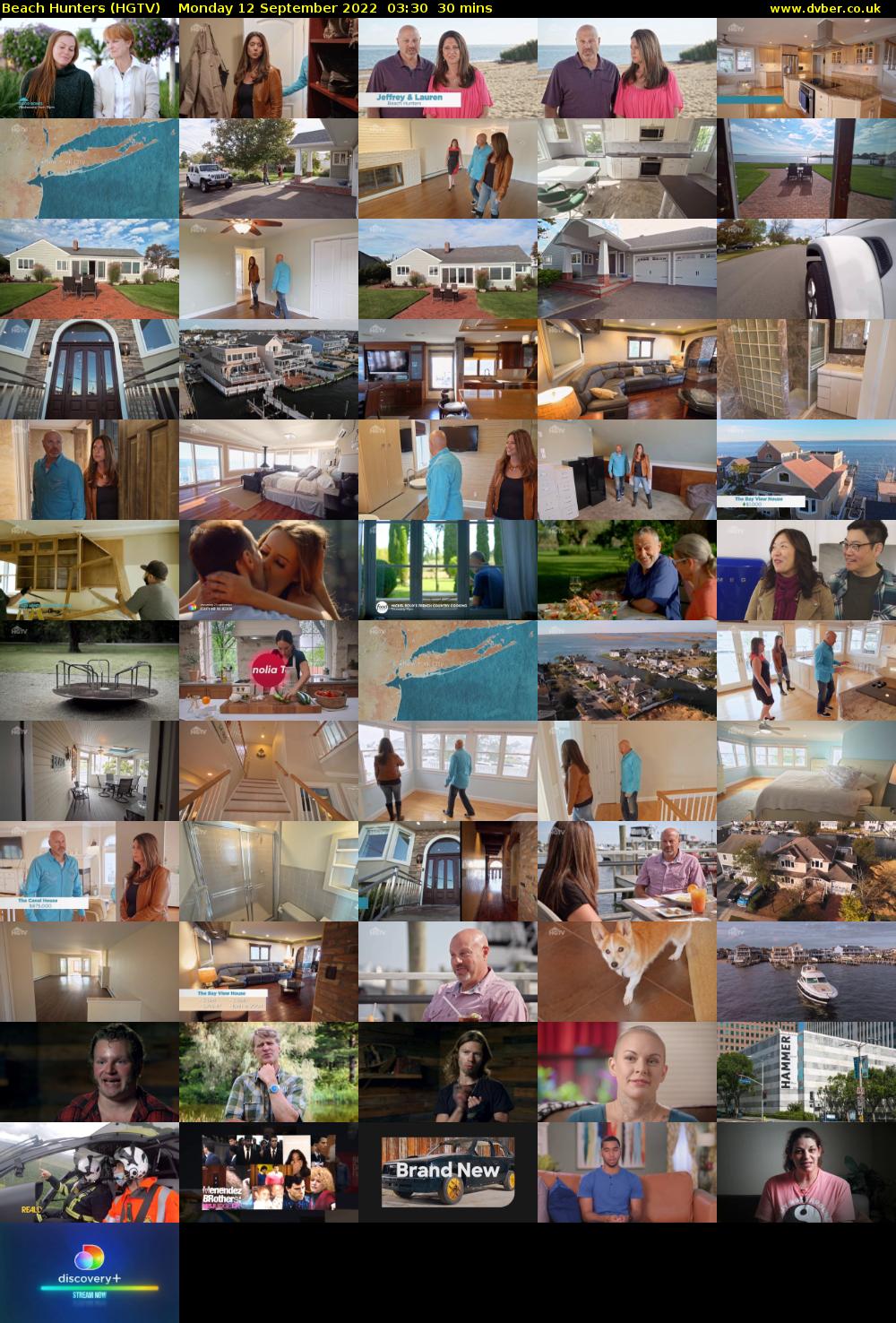 Beach Hunters (HGTV) Monday 12 September 2022 03:30 - 04:00