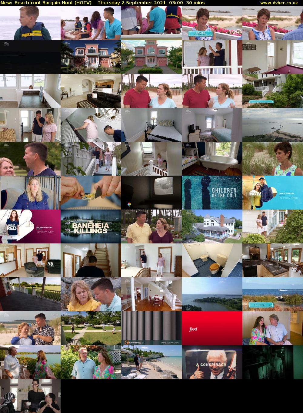 Beachfront Bargain Hunt (HGTV) Thursday 2 September 2021 03:00 - 03:30