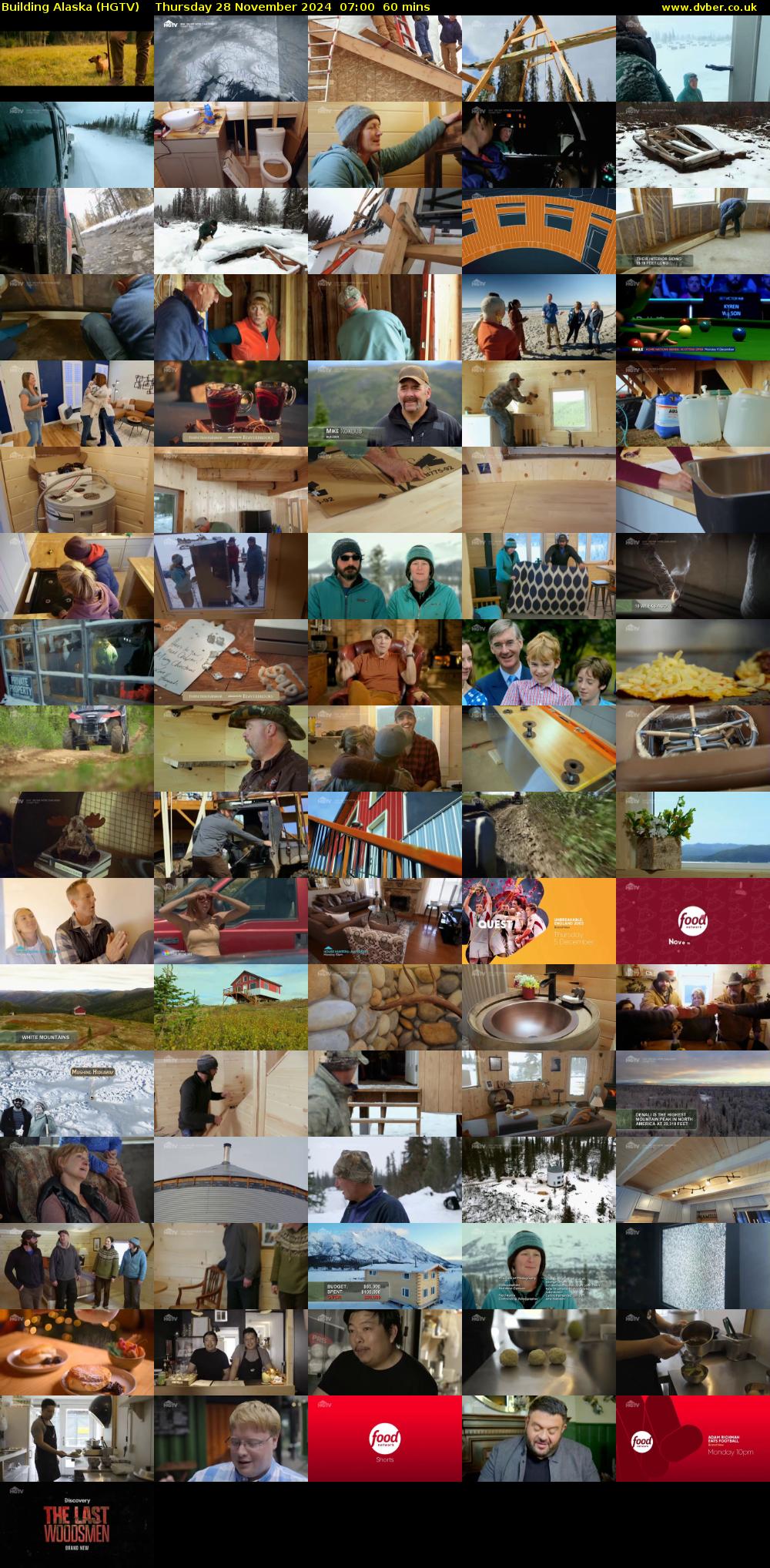 Building Alaska (HGTV) Thursday 28 November 2024 07:00 - 08:00