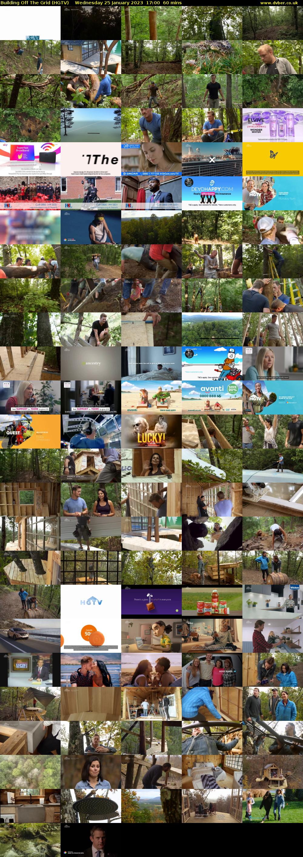 Building Off The Grid (HGTV) Wednesday 25 January 2023 17:00 - 18:00