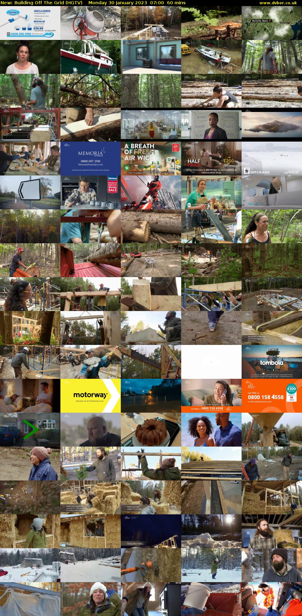 Building Off The Grid (HGTV) Monday 30 January 2023 07:00 - 08:00