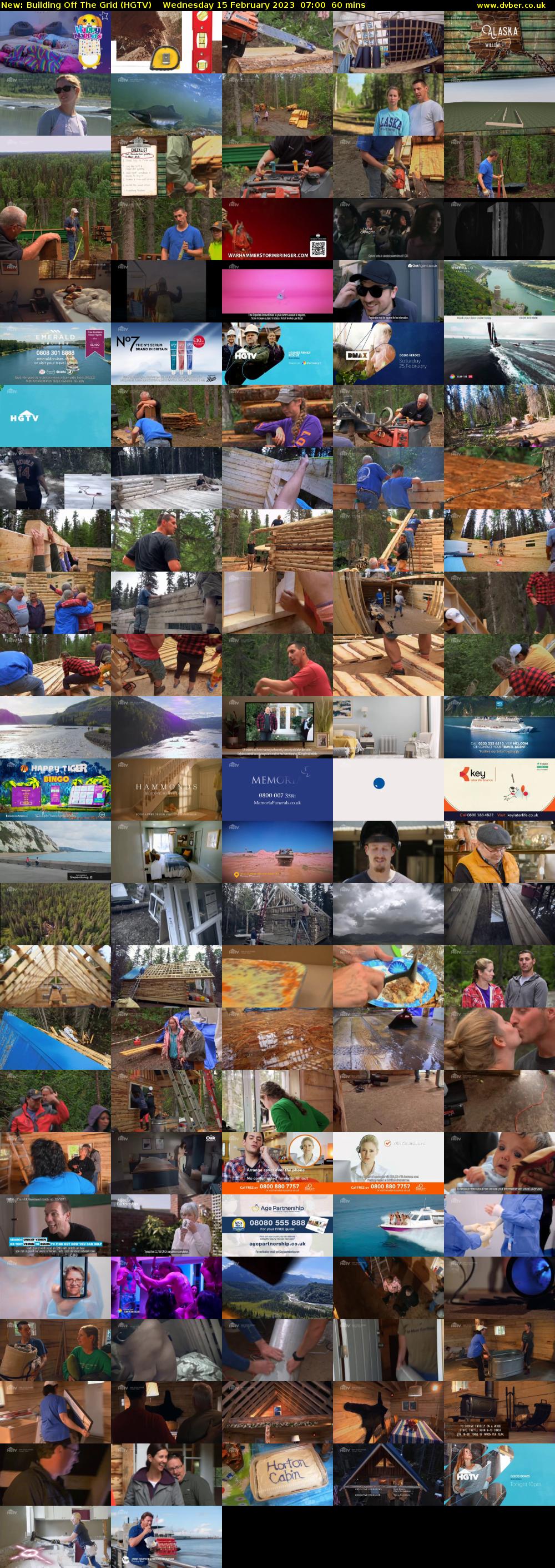 Building Off The Grid (HGTV) Wednesday 15 February 2023 07:00 - 08:00