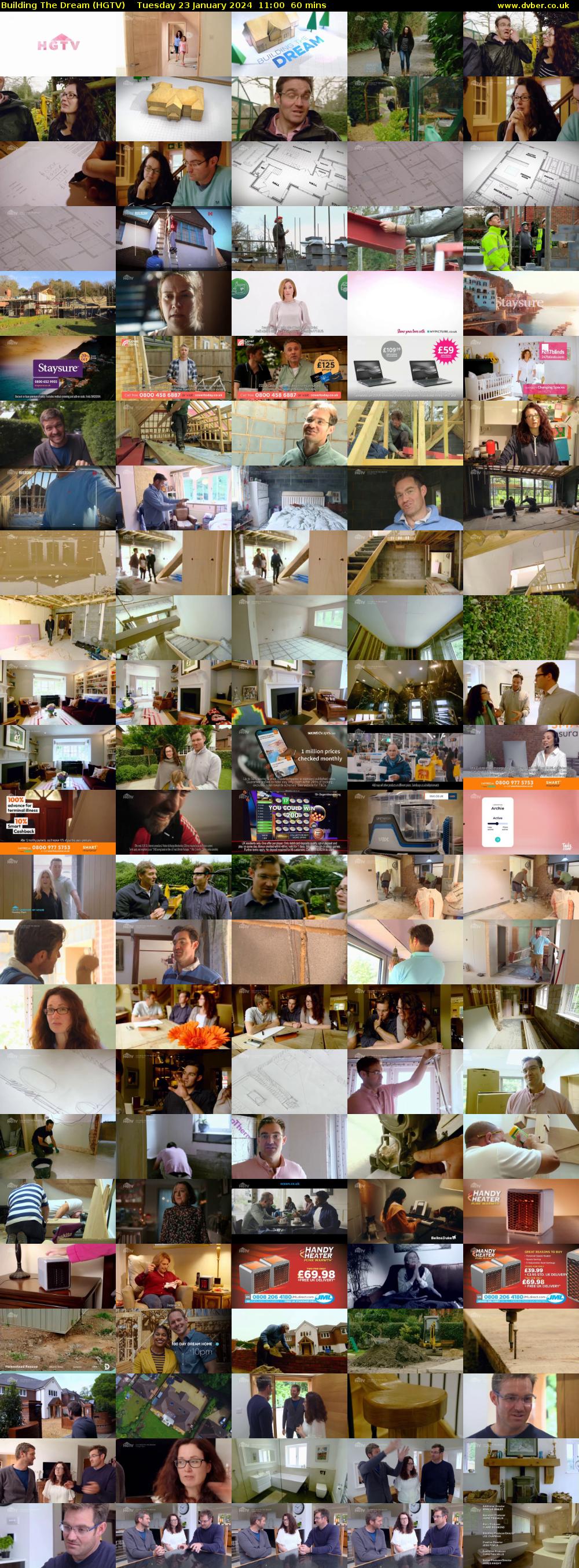 Building The Dream (HGTV) Tuesday 23 January 2024 11:00 - 12:00