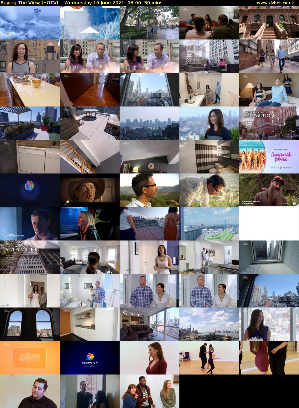 Buying The View (HGTV) Wednesday 16 June 2021 03:00 - 03:30