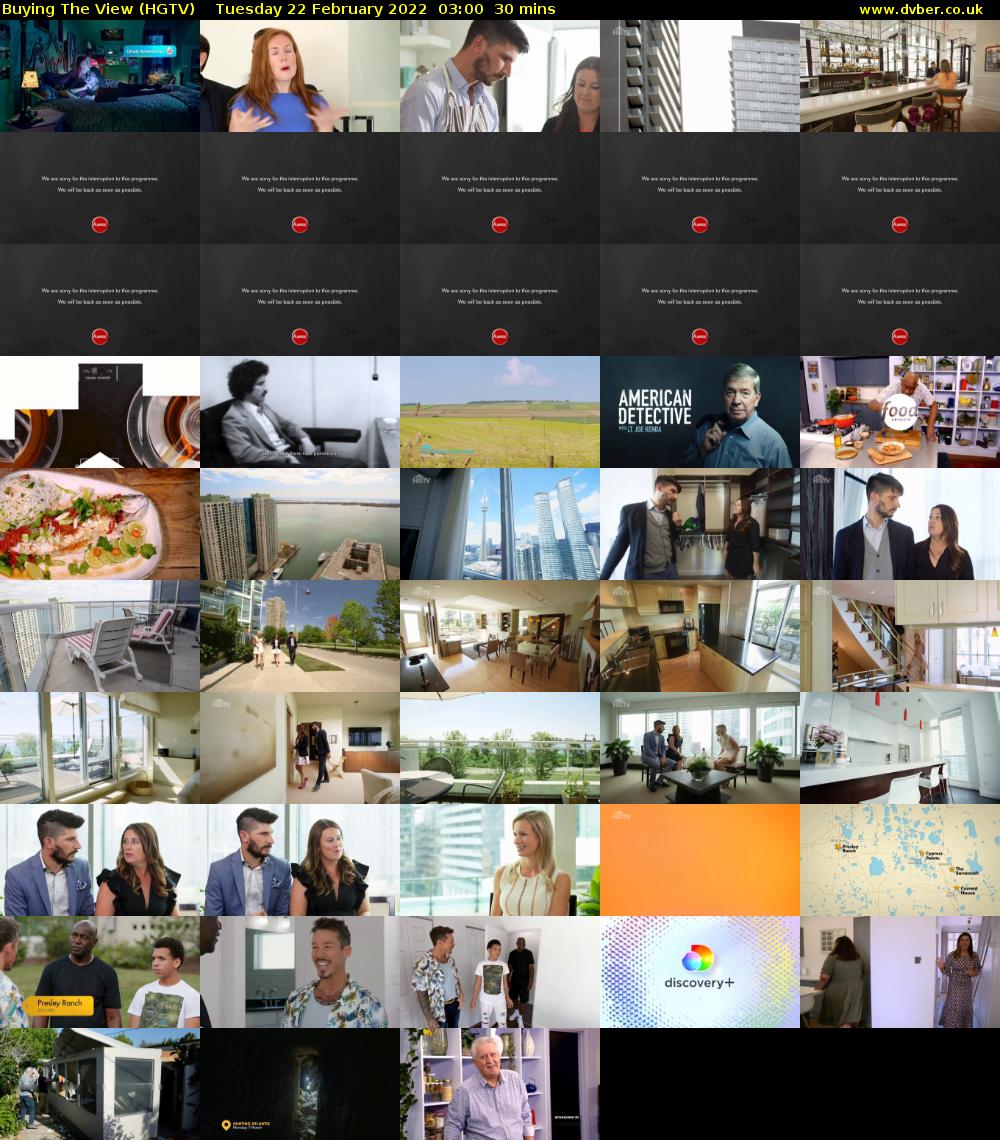 Buying The View (HGTV) Tuesday 22 February 2022 03:00 - 03:30