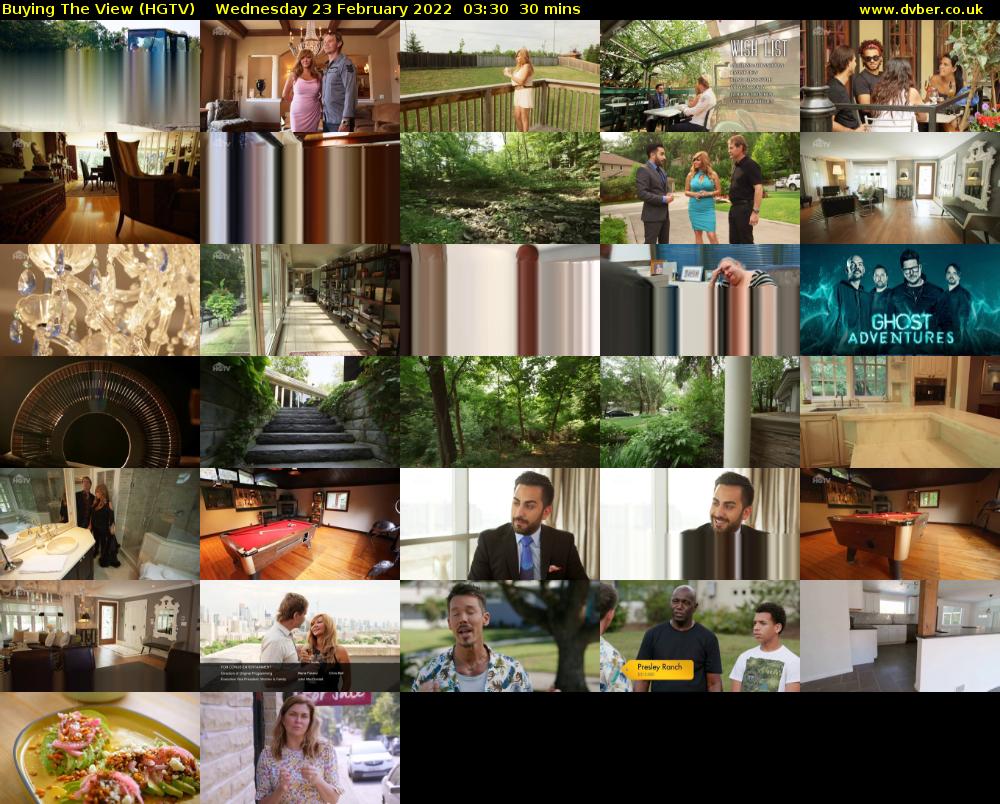 Buying The View (HGTV) Wednesday 23 February 2022 03:30 - 04:00
