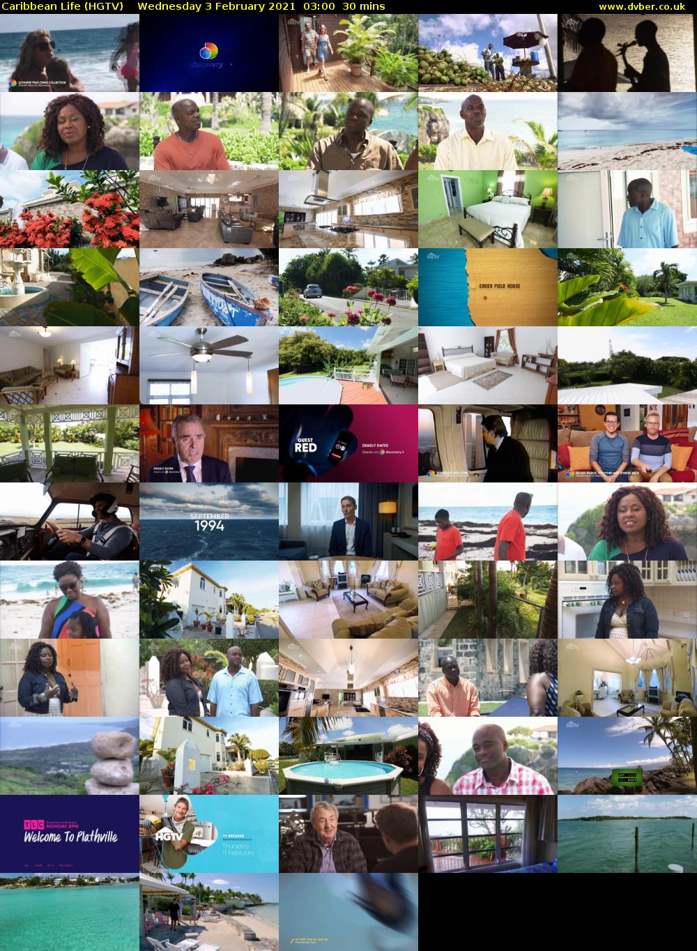 Caribbean Life (HGTV) Wednesday 3 February 2021 03:00 - 03:30