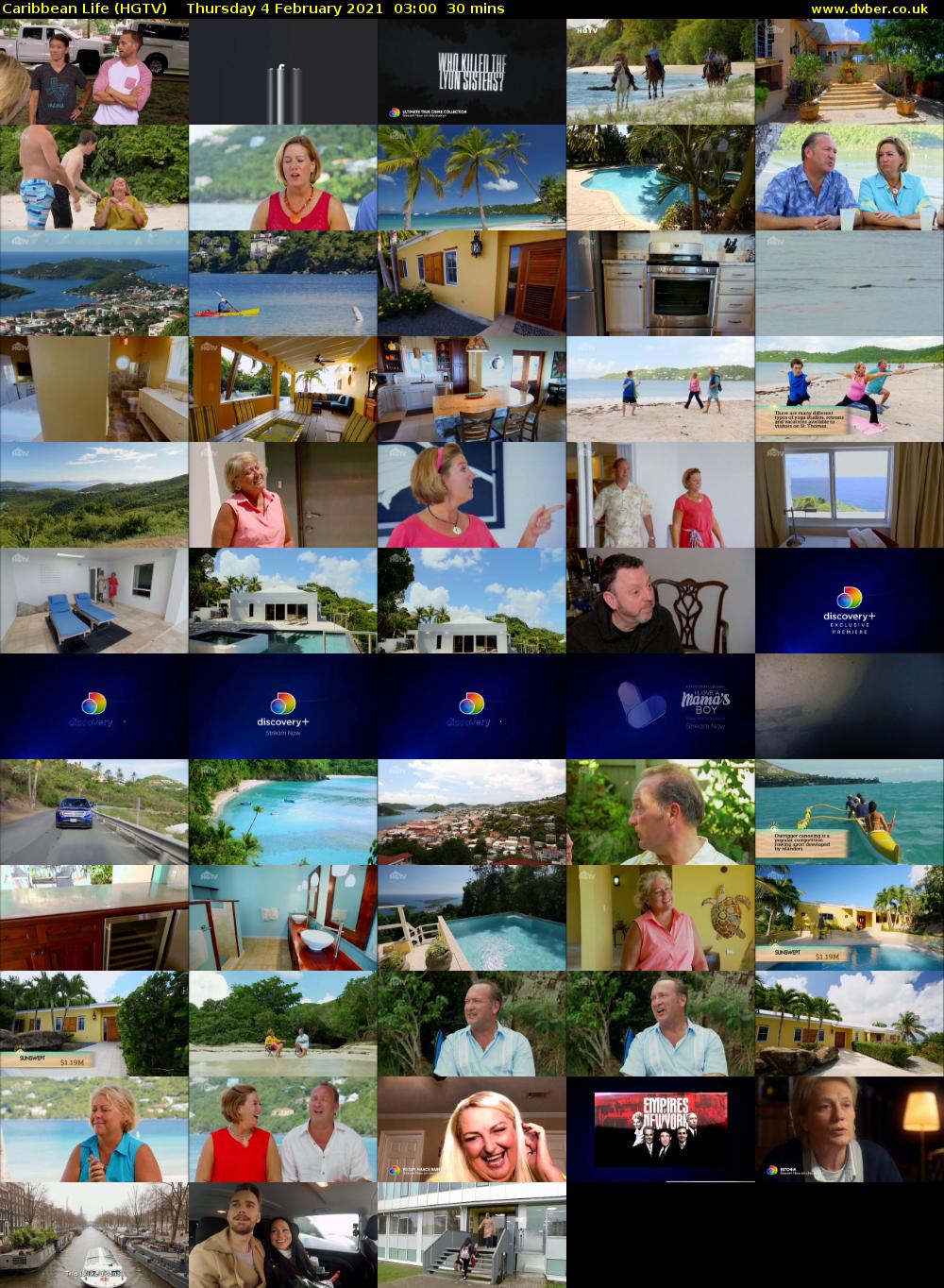 Caribbean Life (HGTV) Thursday 4 February 2021 03:00 - 03:30