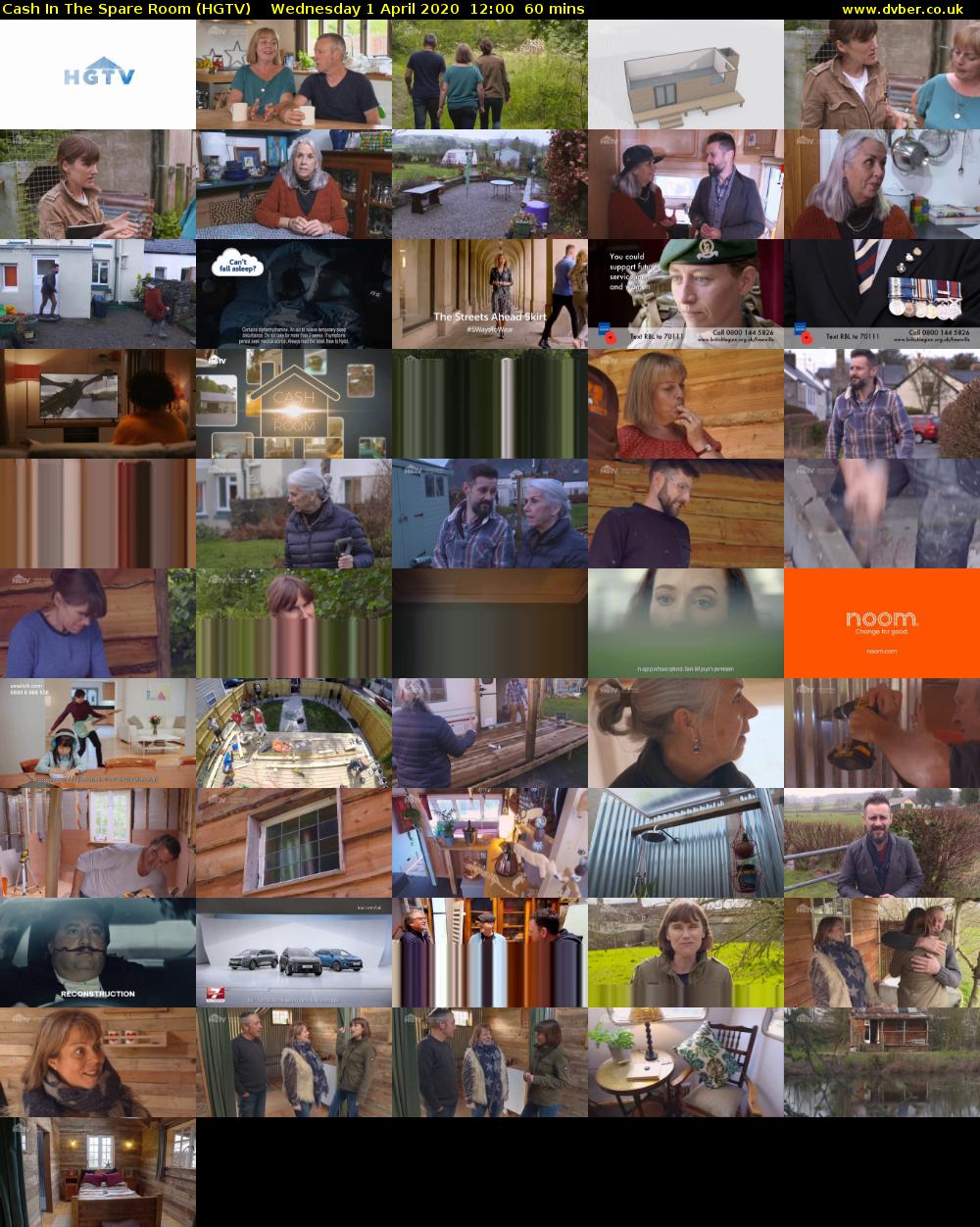 Cash In The Spare Room (HGTV) Wednesday 1 April 2020 12:00 - 13:00