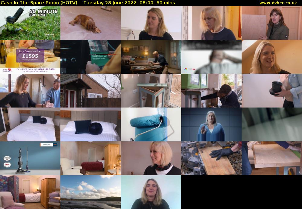 Cash In The Spare Room (HGTV) Tuesday 28 June 2022 08:00 - 09:00