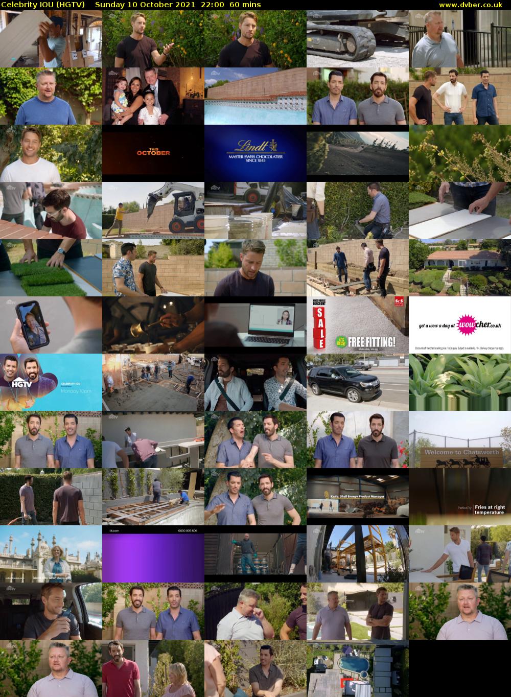 Celebrity IOU (HGTV) Sunday 10 October 2021 22:00 - 23:00