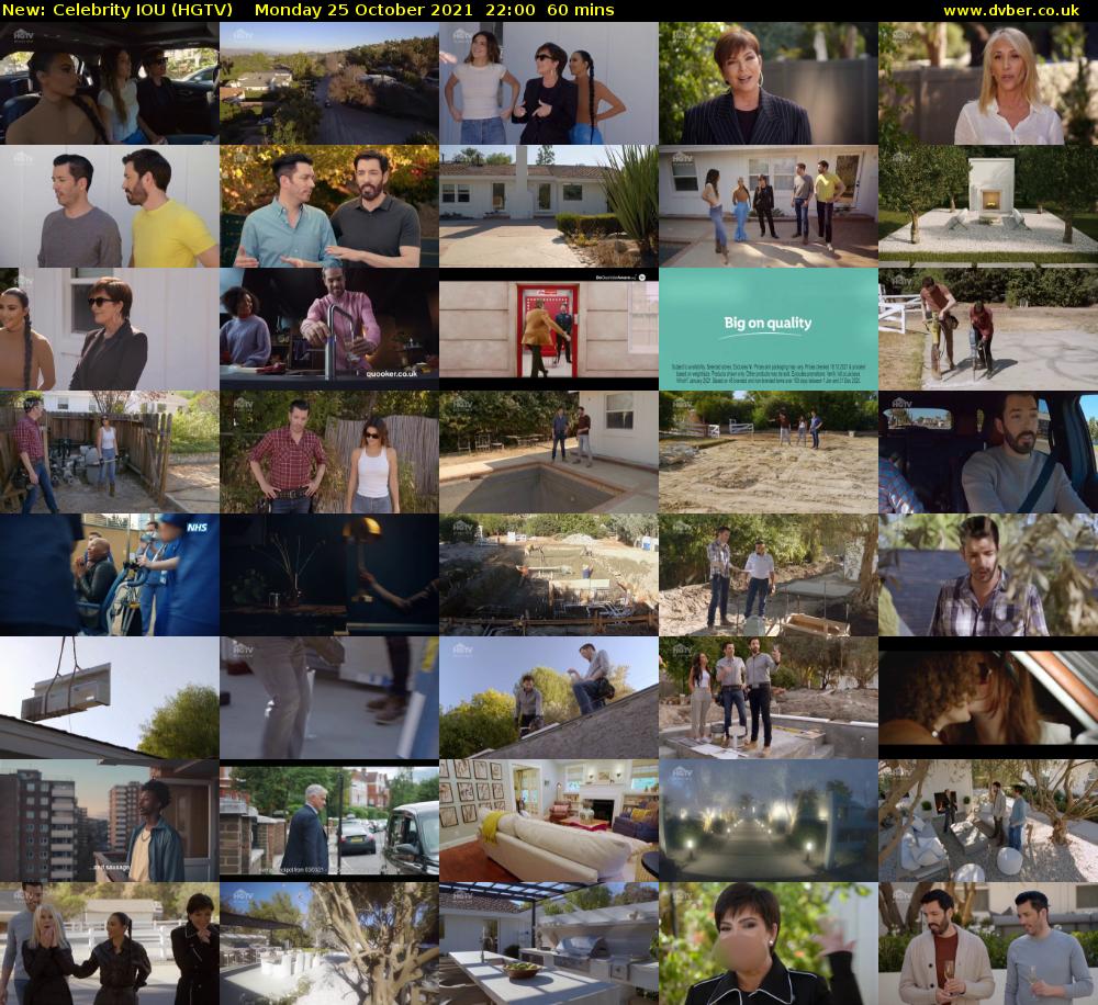 Celebrity IOU (HGTV) Monday 25 October 2021 22:00 - 23:00