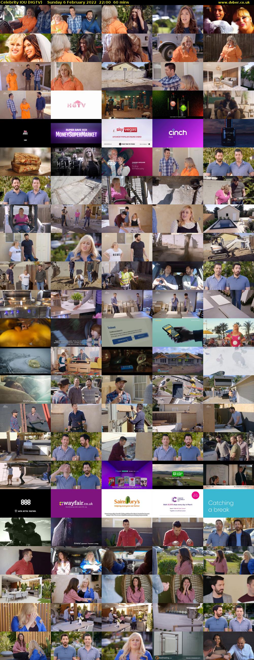 Celebrity IOU (HGTV) Sunday 6 February 2022 22:00 - 23:00