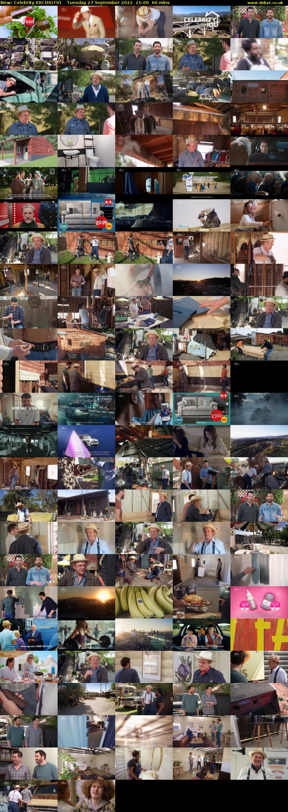 Celebrity IOU (HGTV) Tuesday 27 September 2022 21:00 - 22:00