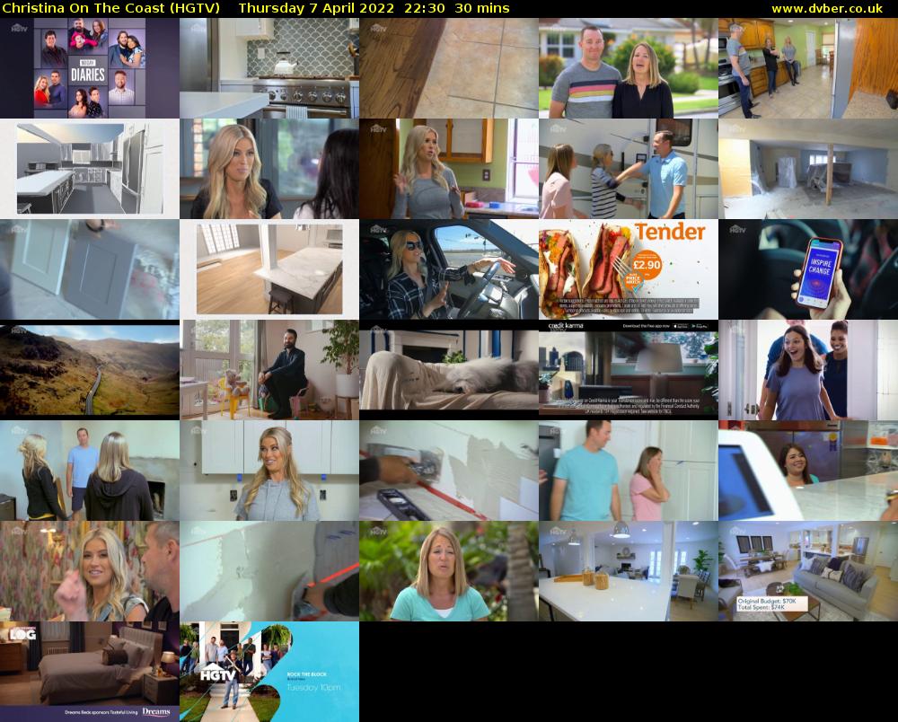 Christina On The Coast (HGTV) Thursday 7 April 2022 22:30 - 23:00