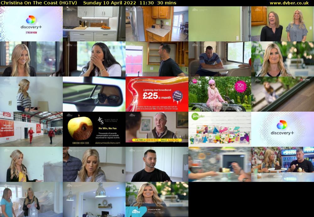 Christina On The Coast (HGTV) Sunday 10 April 2022 11:30 - 12:00