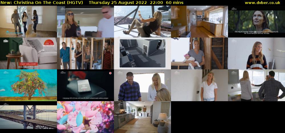 Christina On The Coast (HGTV) Thursday 25 August 2022 22:00 - 23:00