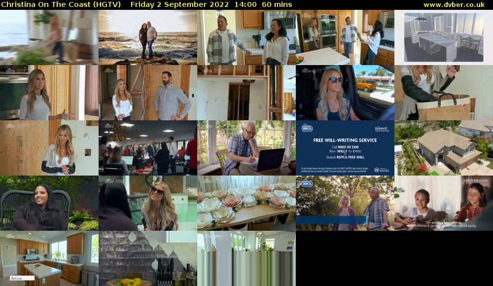 Christina On The Coast (HGTV) Friday 2 September 2022 14:00 - 15:00