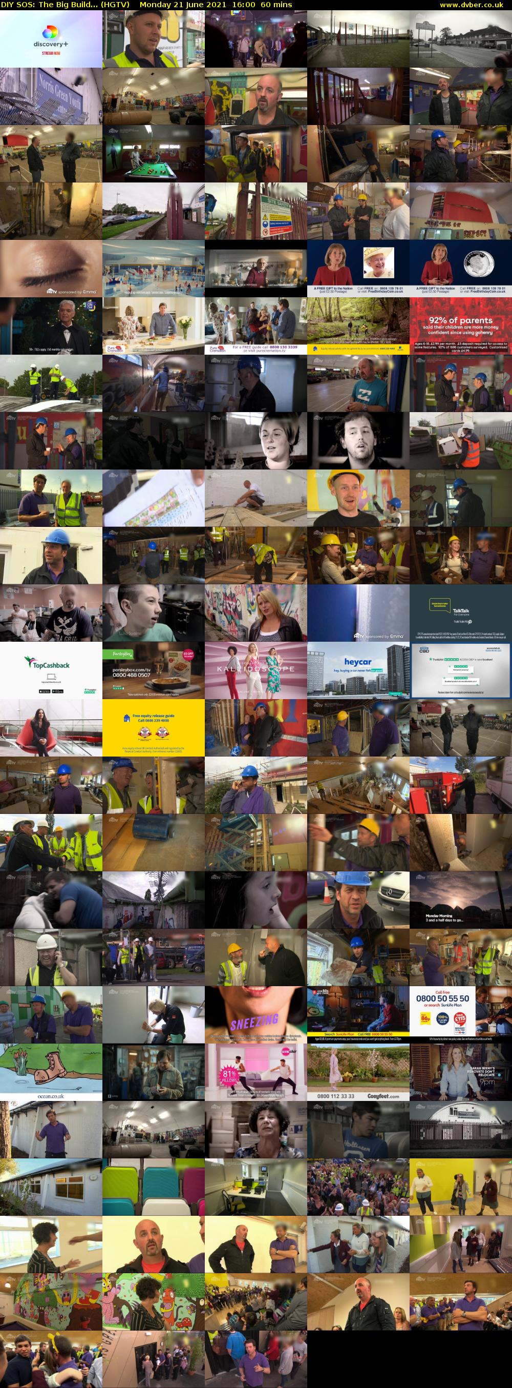 DIY SOS: The Big Build... (HGTV) Monday 21 June 2021 16:00 - 17:00