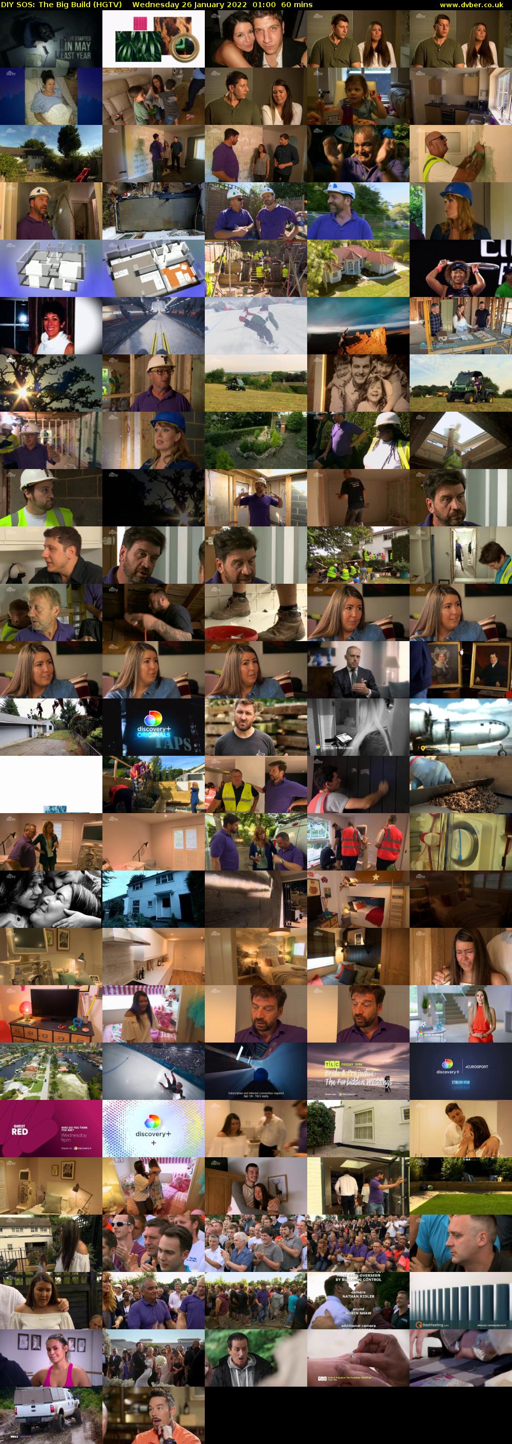 DIY SOS: The Big Build (HGTV) Wednesday 26 January 2022 01:00 - 02:00