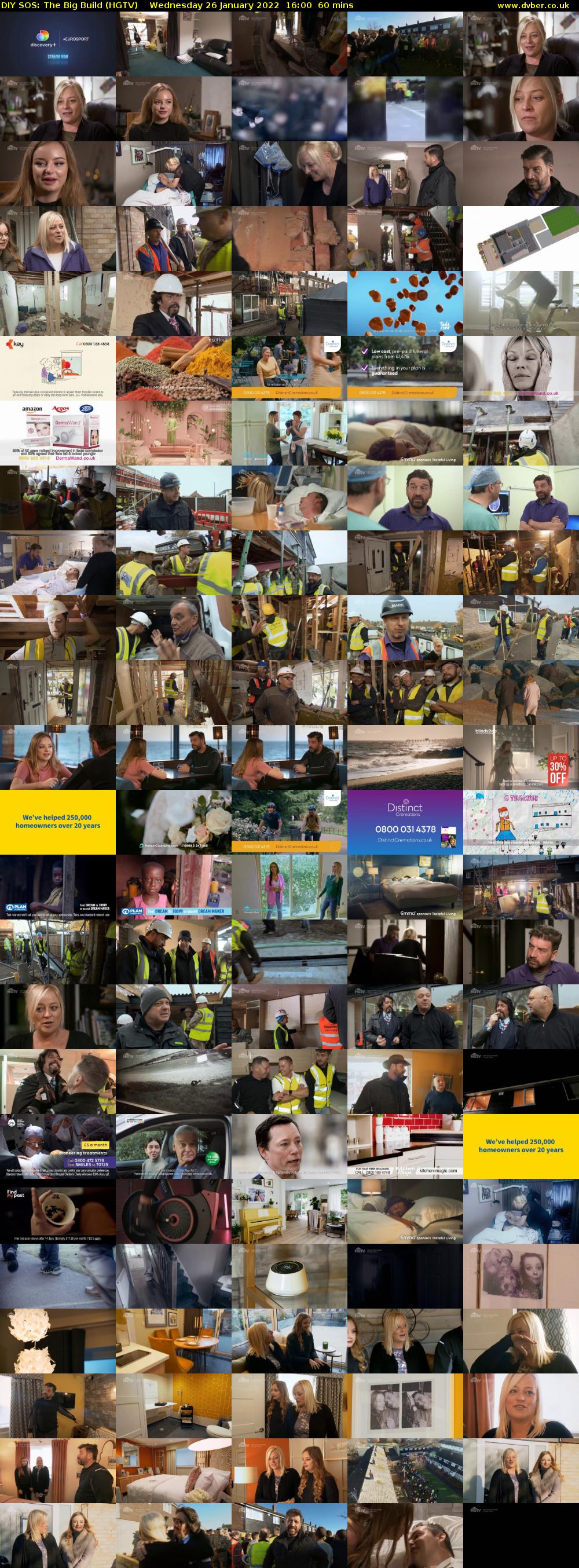 DIY SOS: The Big Build (HGTV) Wednesday 26 January 2022 16:00 - 17:00