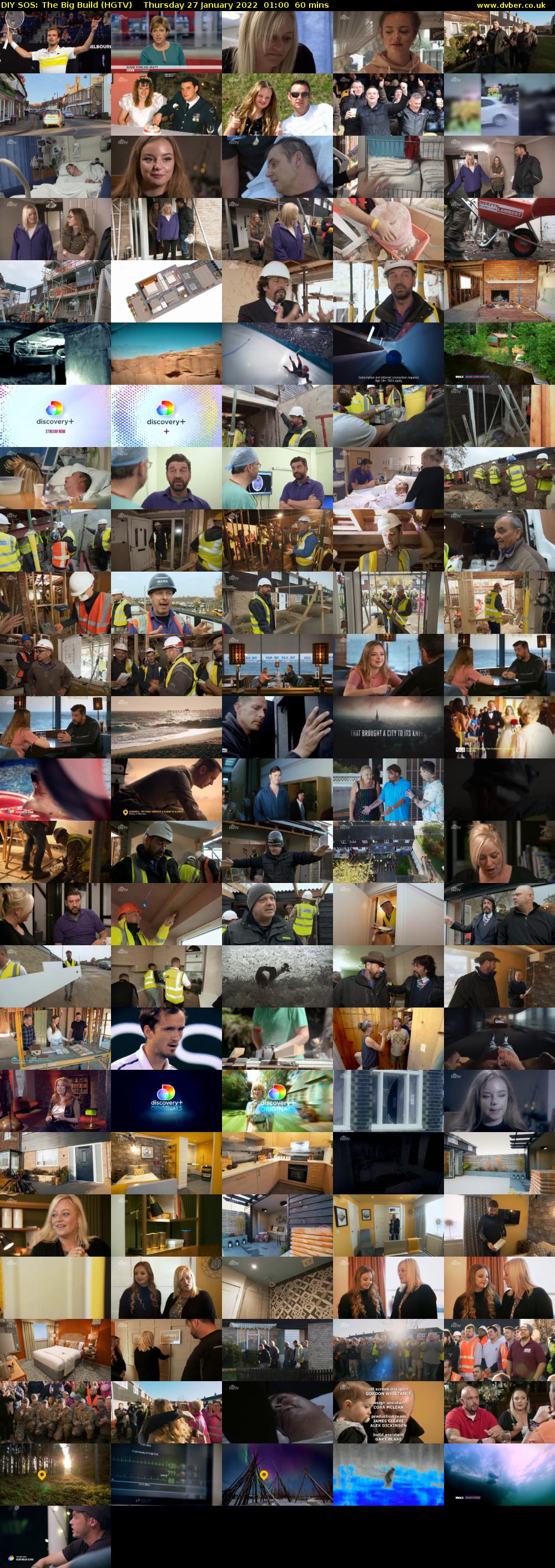 DIY SOS: The Big Build (HGTV) Thursday 27 January 2022 01:00 - 02:00