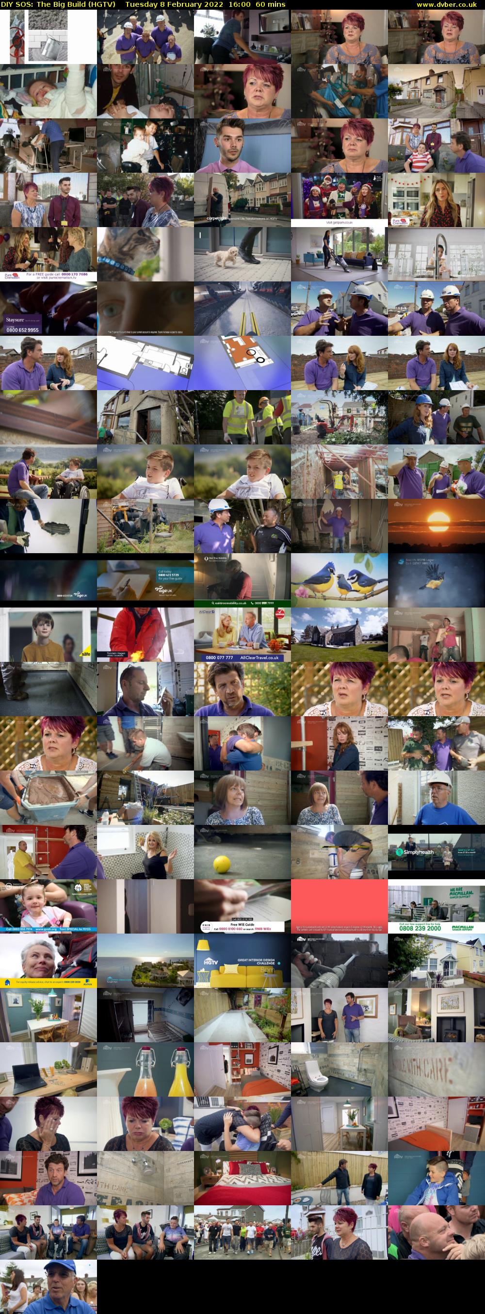 DIY SOS: The Big Build (HGTV) Tuesday 8 February 2022 16:00 - 17:00