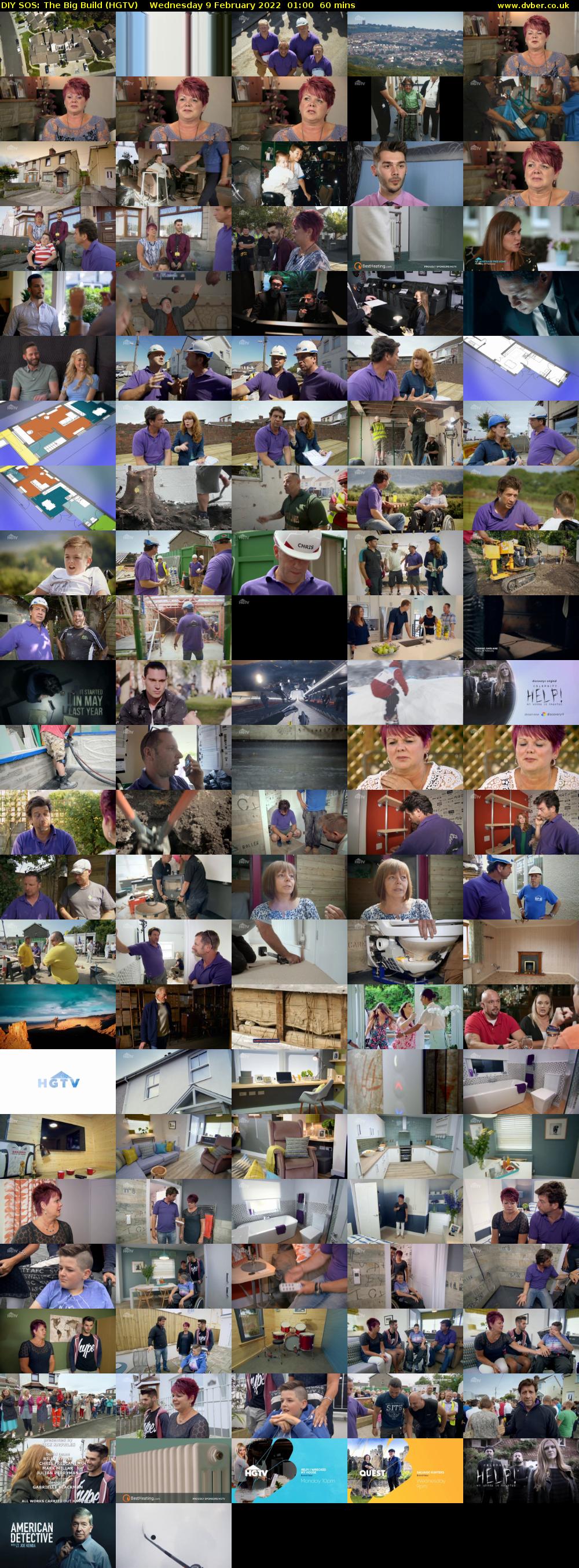 DIY SOS: The Big Build (HGTV) Wednesday 9 February 2022 01:00 - 02:00