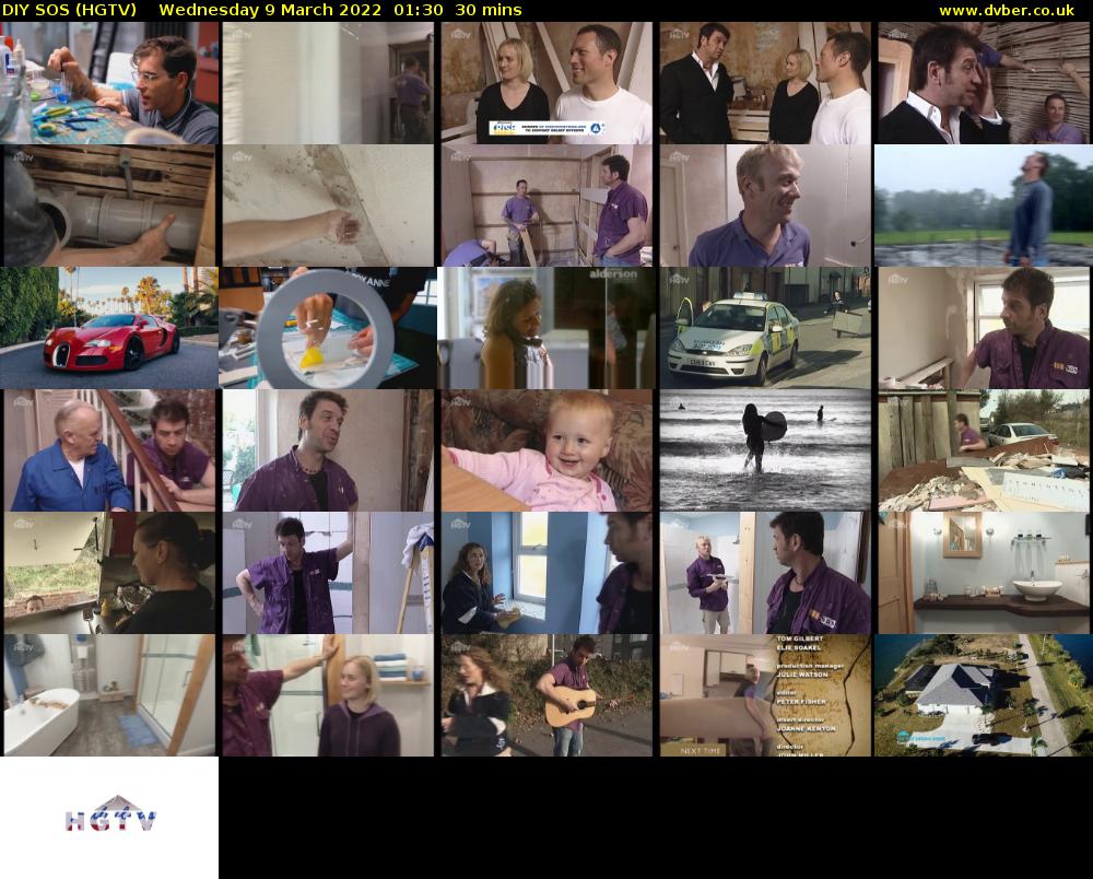 DIY SOS (HGTV) Wednesday 9 March 2022 01:30 - 02:00