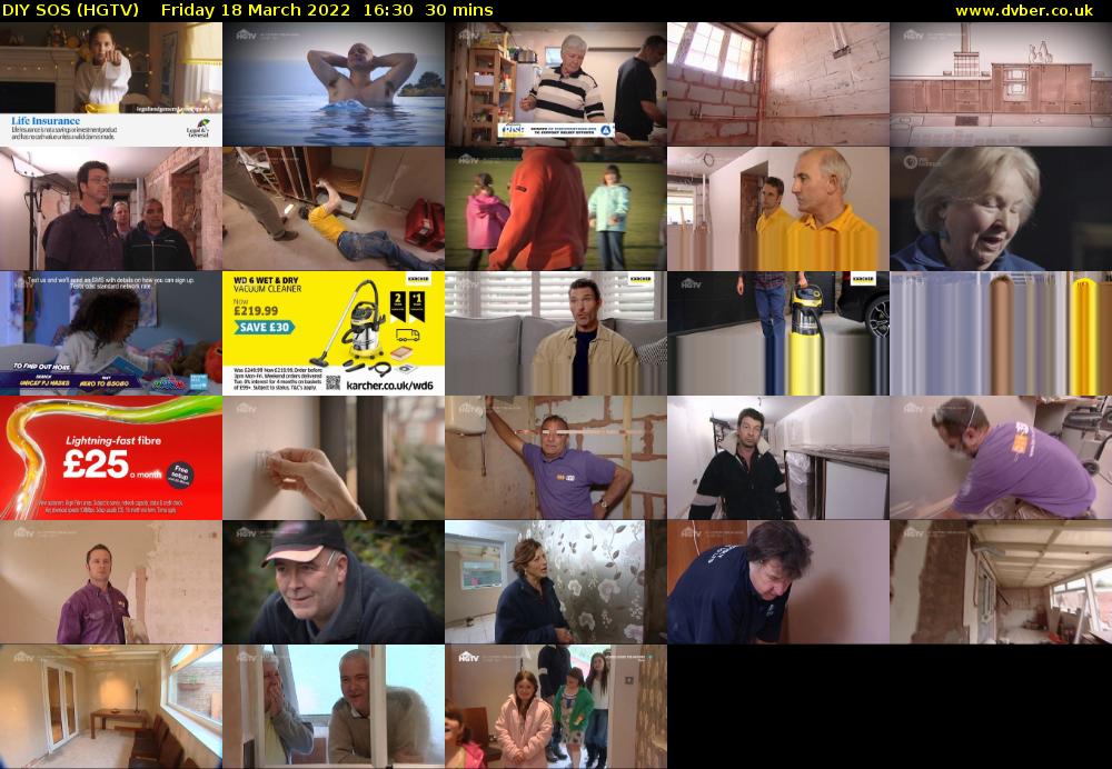 DIY SOS (HGTV) Friday 18 March 2022 16:30 - 17:00
