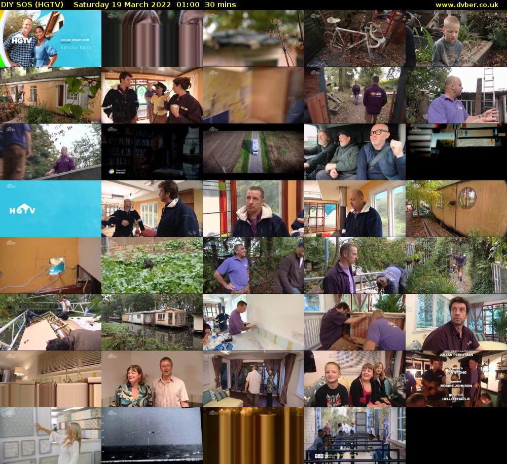 DIY SOS (HGTV) Saturday 19 March 2022 01:00 - 01:30