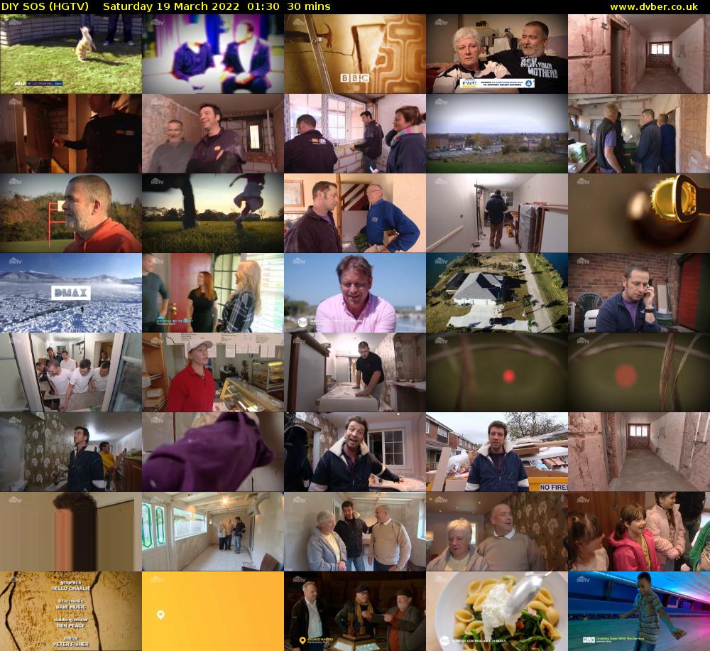 DIY SOS (HGTV) Saturday 19 March 2022 01:30 - 02:00