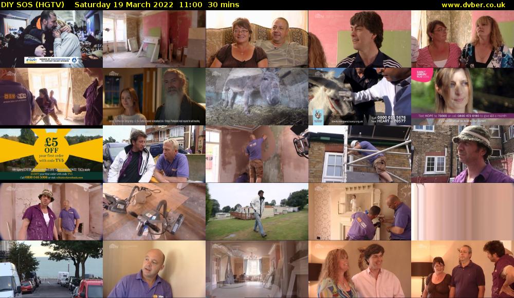 DIY SOS (HGTV) Saturday 19 March 2022 11:00 - 11:30