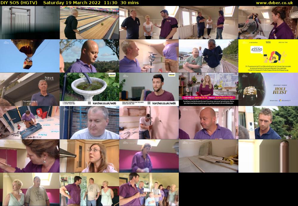 DIY SOS (HGTV) Saturday 19 March 2022 11:30 - 12:00