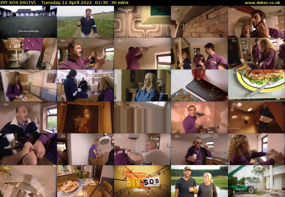 DIY SOS (HGTV) Tuesday 12 April 2022 01:30 - 02:00