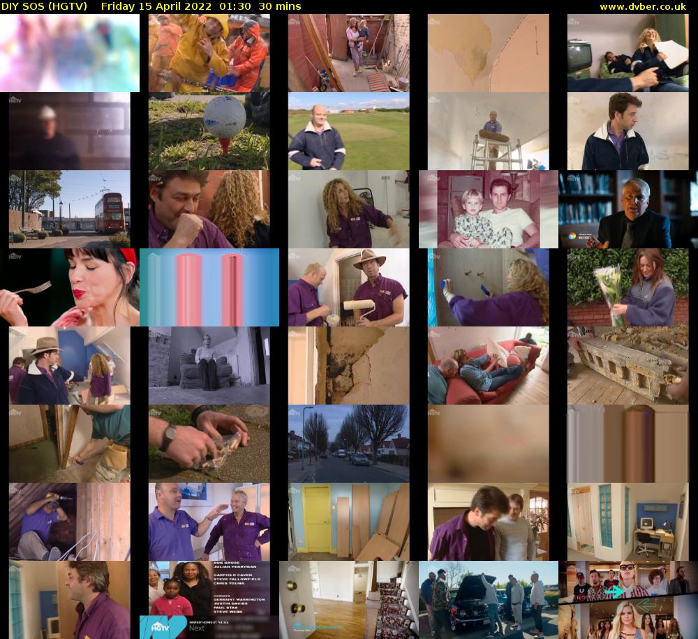 DIY SOS (HGTV) Friday 15 April 2022 01:30 - 02:00