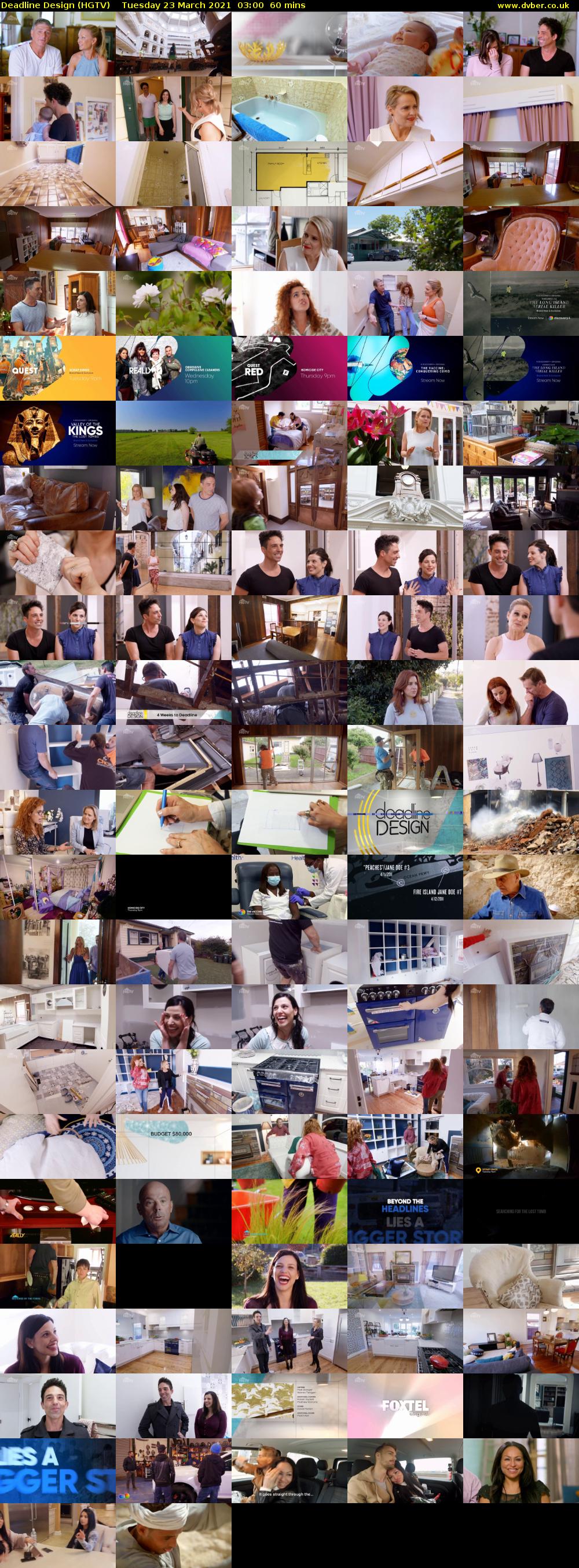 Deadline Design (HGTV) Tuesday 23 March 2021 03:00 - 04:00