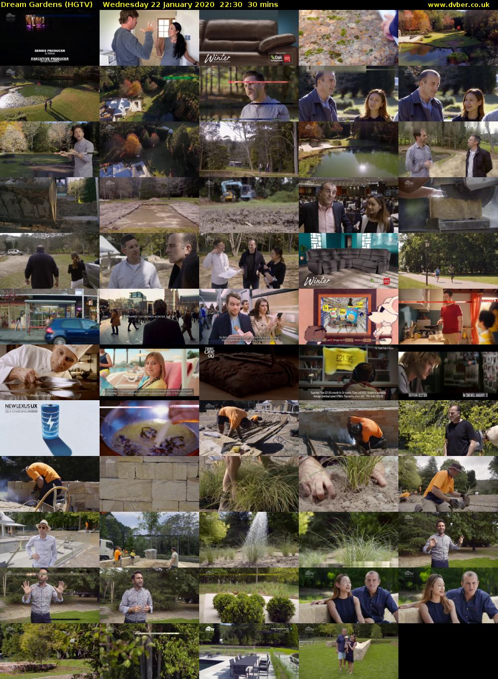Dream Gardens (HGTV) Wednesday 22 January 2020 22:30 - 23:00