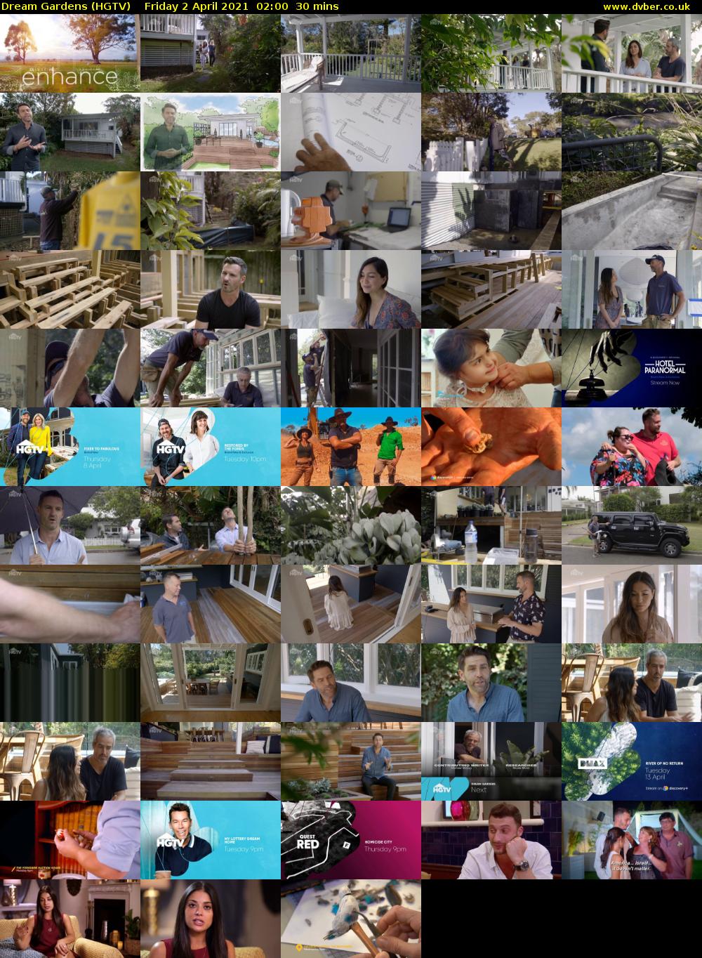 Dream Gardens (HGTV) Friday 2 April 2021 02:00 - 02:30