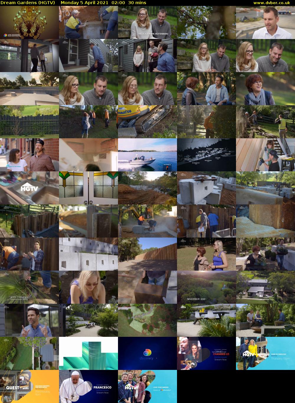 Dream Gardens (HGTV) Monday 5 April 2021 02:00 - 02:30