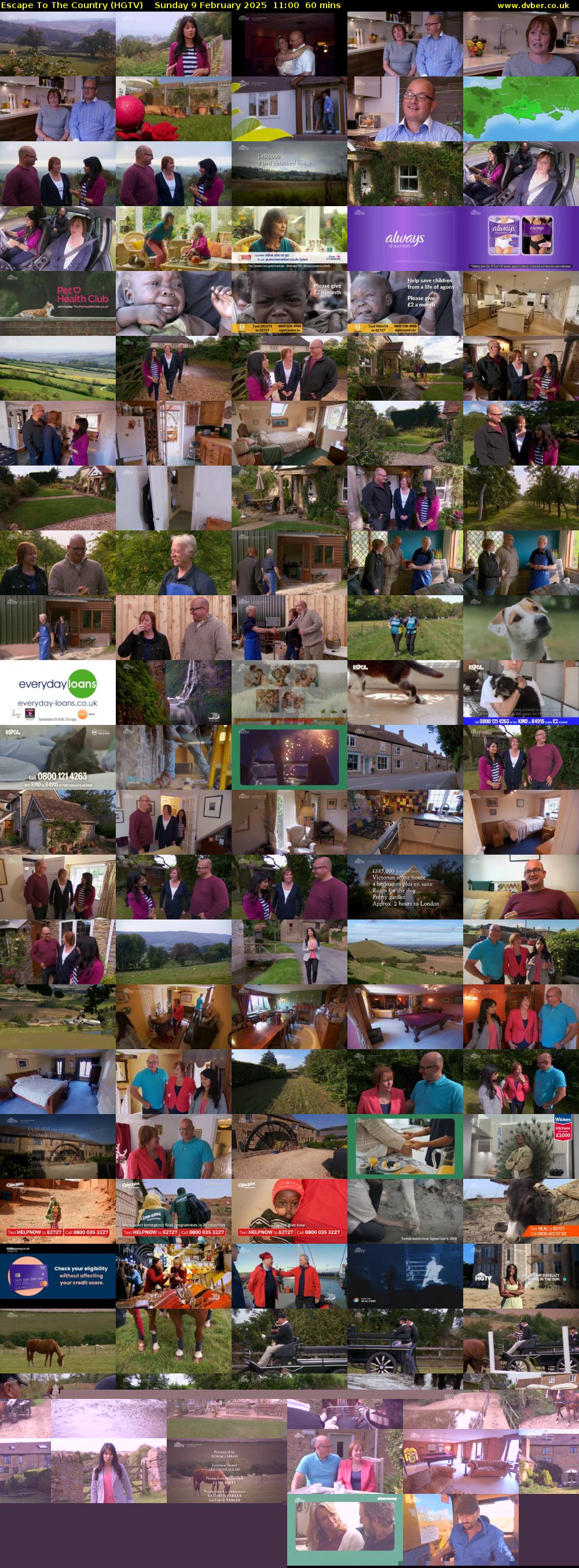 Escape To The Country (HGTV) Sunday 9 February 2025 11:00 - 12:00