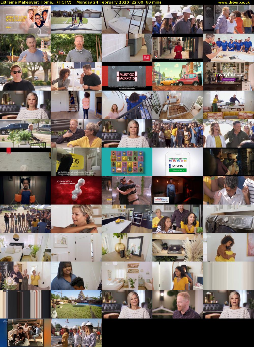 Extreme Makeover: Home... (HGTV) Monday 24 February 2020 22:00 - 23:00