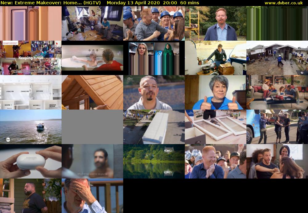 Extreme Makeover: Home... (HGTV) Monday 13 April 2020 20:00 - 21:00
