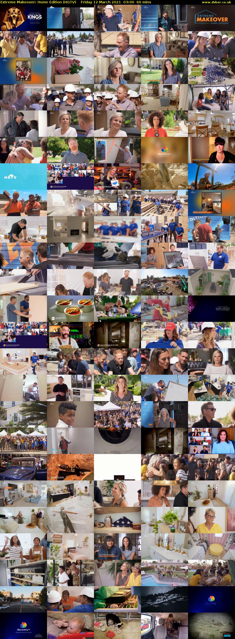 Extreme Makeover: Home Edition (HGTV) Friday 12 March 2021 03:00 - 04:00